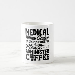 Sjukvårdsassistent för kaffeassistent ICD-kodnings Kaffemugg