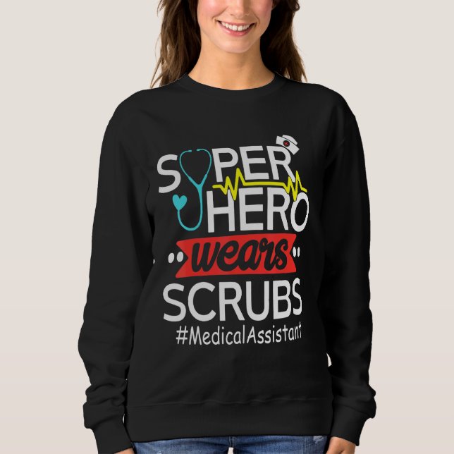 Sjukvårdsassistenten Toppen Heroes Bära Scrubs Nur T Shirt (Framsida)
