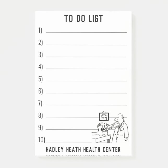 Sjukvårdscenter för Läkare till PersonalIse Post-it Block (Framsida)