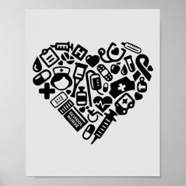 Sjukvårdsikoner i skolan, hälso- och sjukvård poster