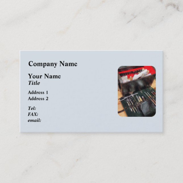 Sjukvårdsinstrument i Krig Visitkort (Framsida)