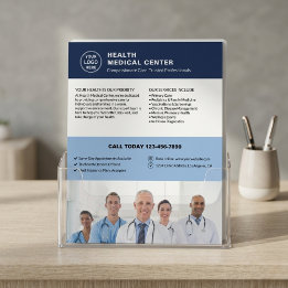 Sjukvårdsklinik Doktors Logotyp Foto QR-kod Reklamblad
