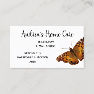 Sjukvårdsklubben Home Care Butterfly White Visitkort