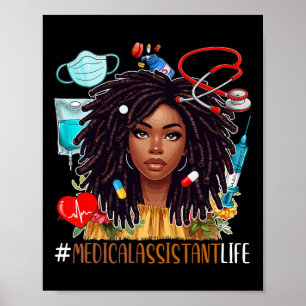 Sjukvårdskonstant Afro Woman Proud Black Hist Poster