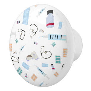 Sjukvårdsläkare Medicinsk utrustning Mönster Knopp