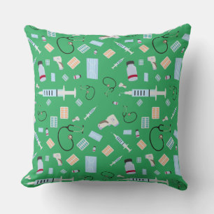 Sjukvårdsläkare Medicinsk utrustning Mönster Kudde