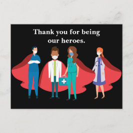 Sjukvårdspersonal Doktor Nurse Hero Tack Vykort