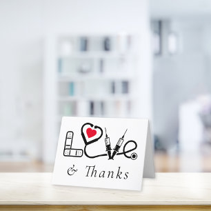 Sjukvårdspersonal Kärlek och Tack Kort