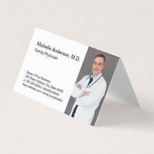 Sjukvårdspersonal Medical Doktor Crossed Arm Visitkort