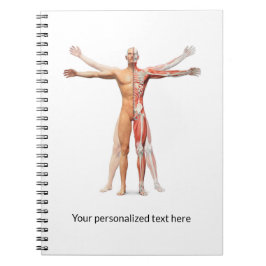 Sjukvårdspersonalen Skeleton Muscles - Notebook Anteckningsbok