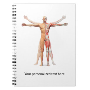 Sjukvårdspersonalen Skeleton Muscles - Notebook Anteckningsbok