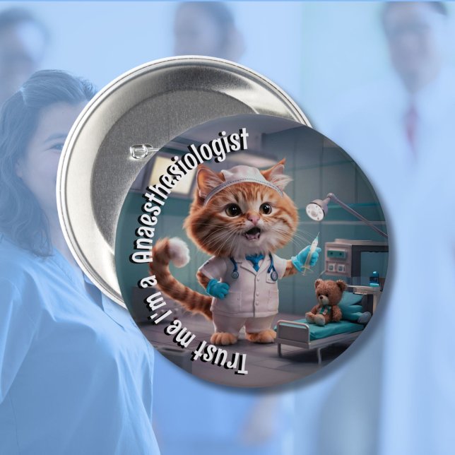 Sjukvårdspresent för anestesiolog doktor knapp (Skapare uppladdad)