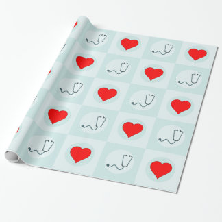 Sjukvårdssjukskop Nurse eller Doktor Mönster Gift Presentpapper