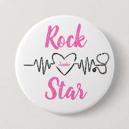 Sjukvårdssjuksköterska Doktor Anpassningsbar Heart Knapp