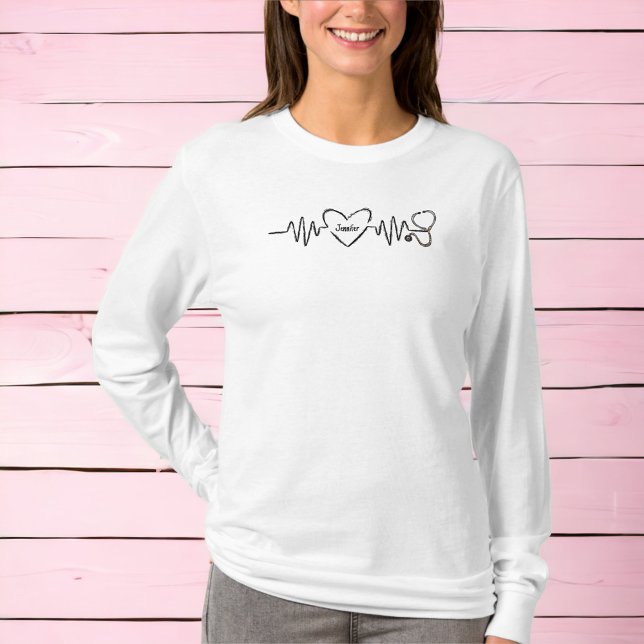 Sjukvårdssjuksköterska Doktor Anpassningsbar Heart T Shirt (Skapare uppladdad)
