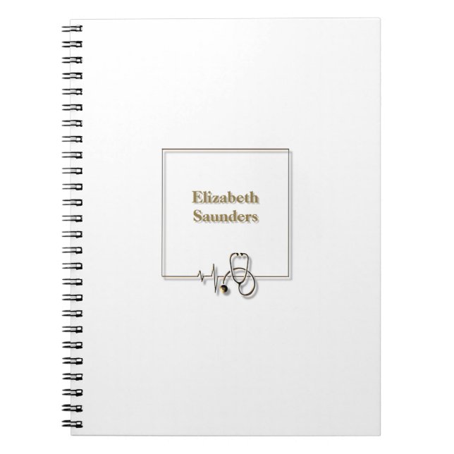 Sjukvårdssjuksköterska Doktor Stethoscope Anteckningsbok (Framsidan)