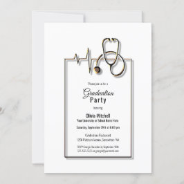 Sjukvårdssjuksköterska Doktor Stethoscope Studentf Inbjudningar