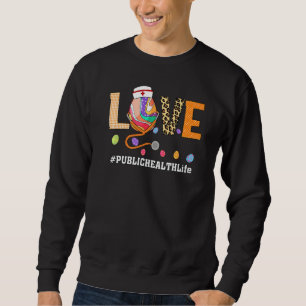 Sjukvårdssjuksköterska Play Egg Bunny Kärlek Steth Lång Ärmad Tröja