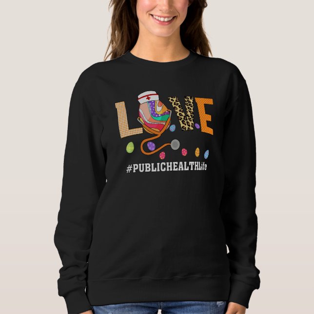 Sjukvårdssjuksköterska Play Egg Bunny Kärlek Steth T Shirt (Framsida)