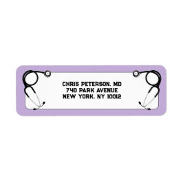 Sjukvårdsskolan i doktor returadress etikett