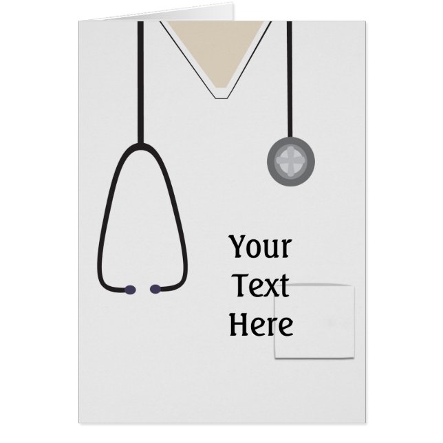 Sjukvårdssporten Nurse Doktor White Anpassningsbar Hälsningskort (Framsidan)