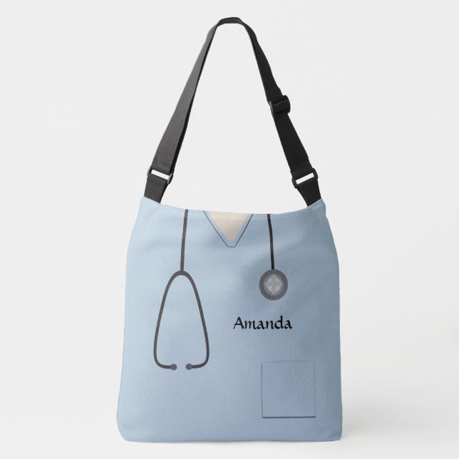 Sjukvårdssporten Nurse Light Blue AOPLCBB Axelväska (Framsida)