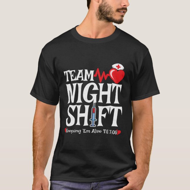 Sjukvårdsutvärderingsgrupp Nattskift Nattskift Nat T Shirt (Framsida)