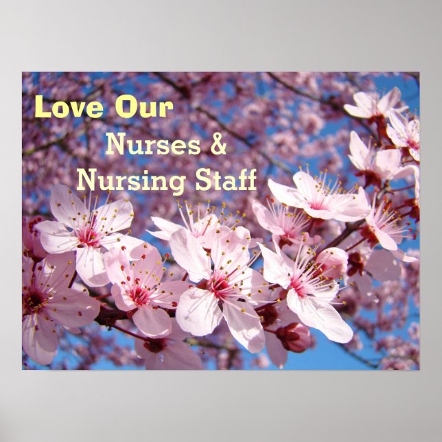 Sjukveckan Poster Kärlek våra sjuksköterskors Blom (Framsidan)