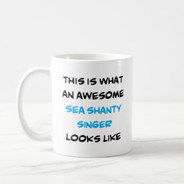 Sjummysk, sjösångare, fantastisk kaffemugg (Vänster)
