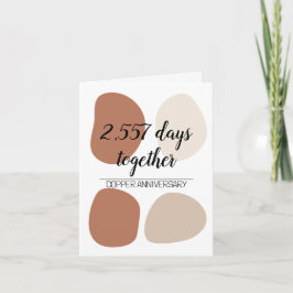 Sjunde årsdagen för det moderna 7:e bröllop kort