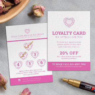 Sjunde besöket i Loyalty kärlek är 20 % av rosan Visitkort