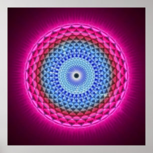 Sjunde Chakra - Sahasrara - 1000 Petabled Lotus Poster