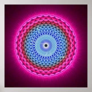 Sjunde Chakra - Sahasrara - 1000 Petabled Lotus Poster