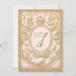 Sjunde födelsedag Gång på en tidprinsessa Inbjudningar