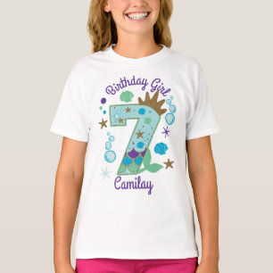 Sjunde födelsedag Sjöjungfru 7:e T Shirt
