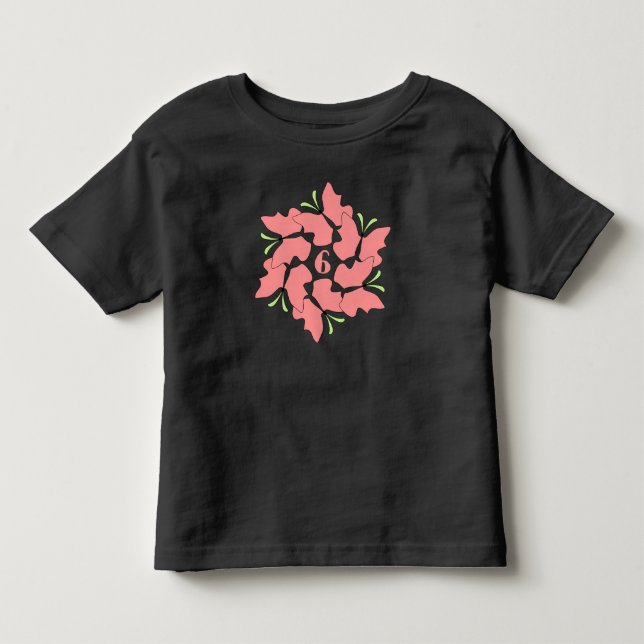 Sjunde Födelsedagsfesten för fjäril T Shirt (Framsida)