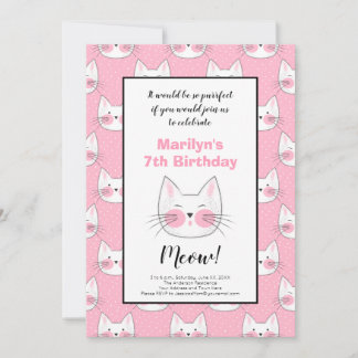 Sjunde Födelsedagsfesten för flicka Meddelande