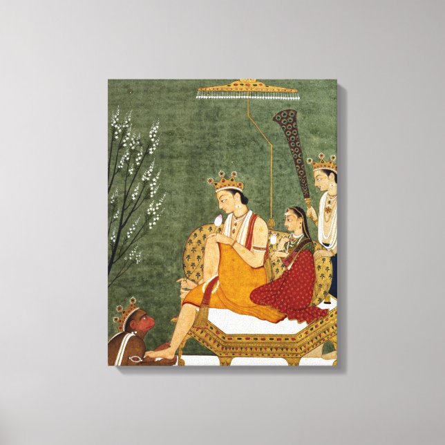 Sjunde inkorgen av Vishnu som Rama-Chandra Canvastryck (Framsida)