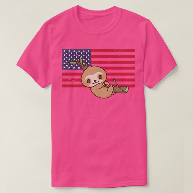 Sjunde juli Patriotic USA American Flagga Kawa T Shirt (Design framsida)