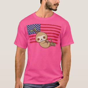 Sjunde juli Patriotic USA American Flagga Kawa T Shirt