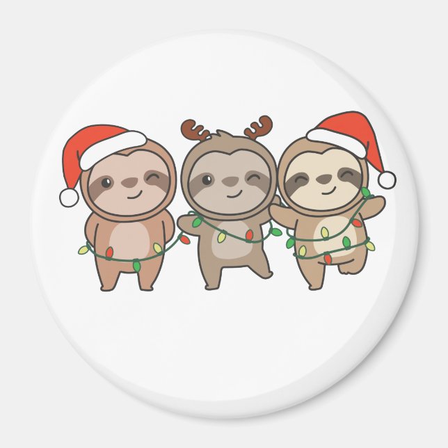 Sjunde juljuren Cute Sloth Magne Magnet (Framsidan)