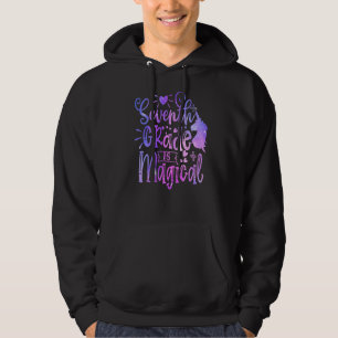 Sjunde Klass är Magic Unicorn Back to school 7 t Hoodie