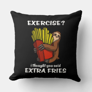 Sjunde övningen jag trodde du sa att Extra Fries Kudde