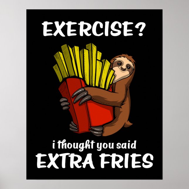 Sjunde övningen jag trodde du sa att Extra Fries Poster (Framsidan)