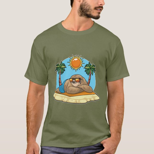 Sjunde sommaren Handflatan träd T Shirt (Framsida)