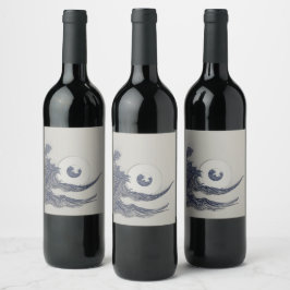 Sjunde vågens Vin-etikett Vinflaska Etikett