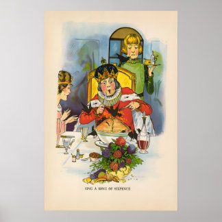Sjung en sång om sex pence - Nursery Rim Poster