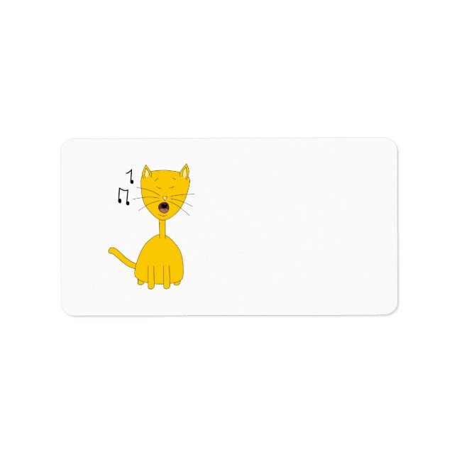 Sjung katt. adressetikett (Framsidan)