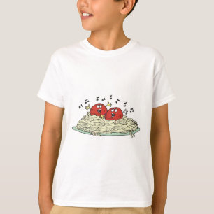 Sjung köttbollar på spaghetti tee shirt