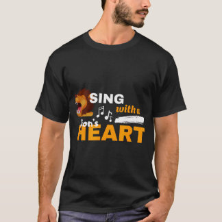 Sjung Med Ett Lejonhjärta Motivationscitat T Shirt